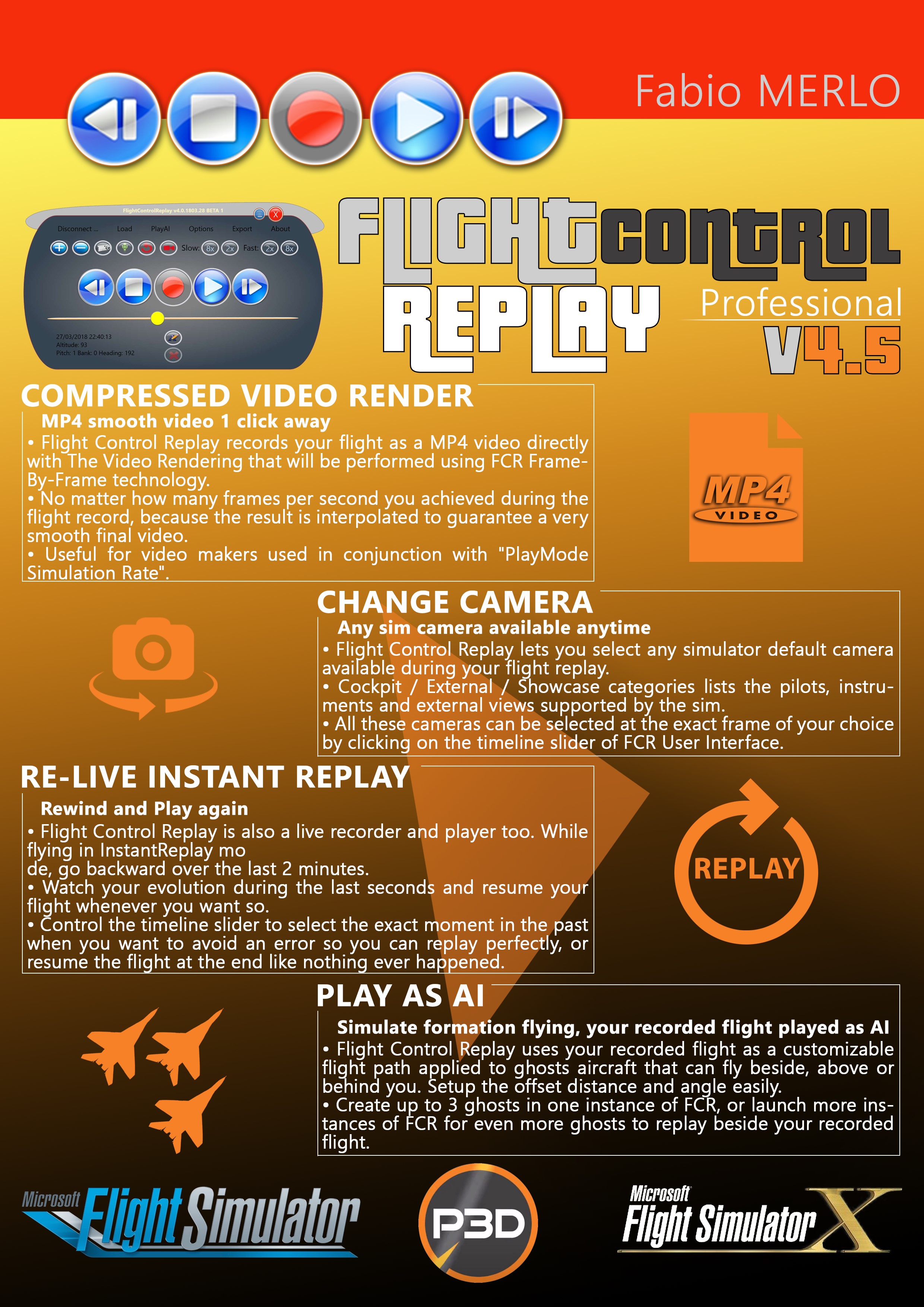 FlightControlReplay v4.5 for MsFs AUTUMN UPDATE is ONLINE (PCPILOT